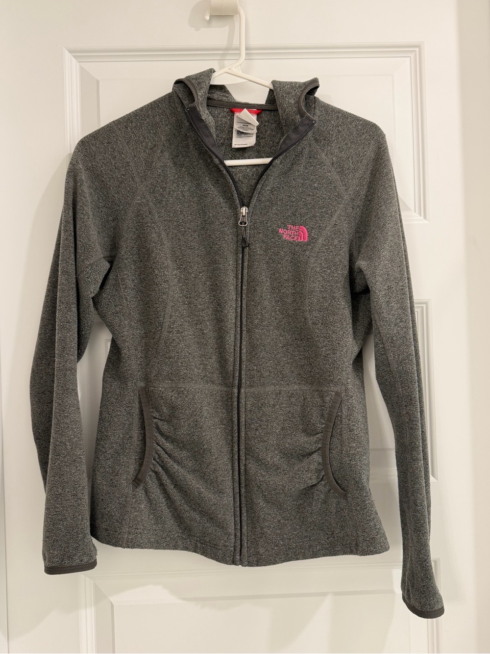 The North Face Women's Dark Gray Full-Zip Hooded Fleece Jacket
